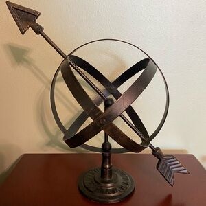 🍀Antique Bronze Armillary Sphere Sundial Decor
